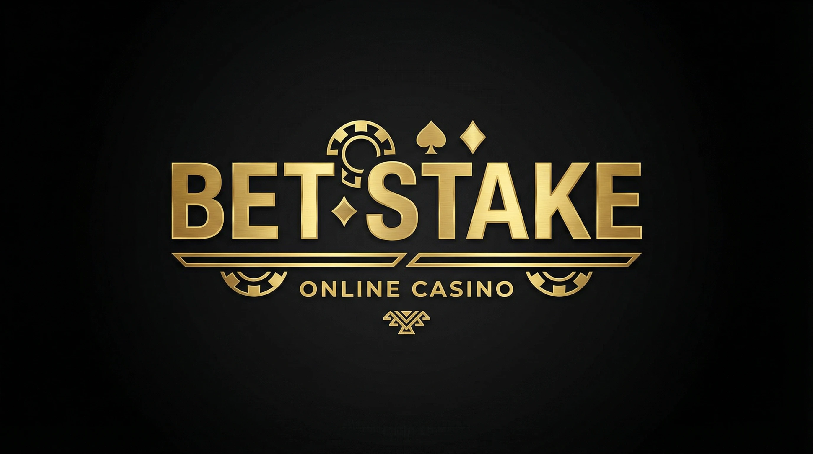 Logo dorado de Bet Stake casino mexicano