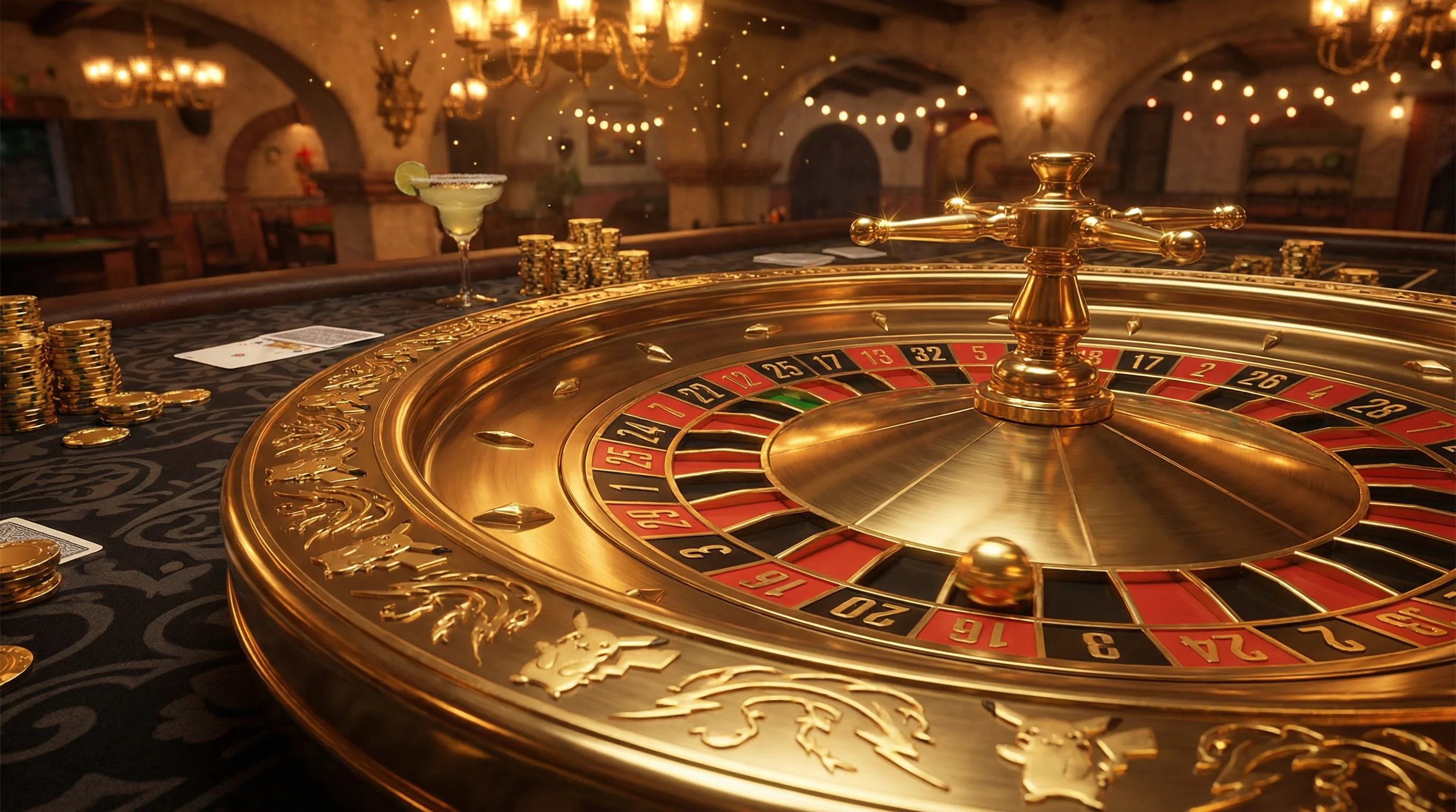 Ruleta dorada premium con diseño elegante para casino mexicano